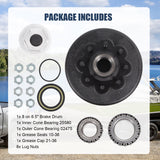 JDMSPEED 8K Axle 12-1/4"x3-3/8" 5/8 stud Oil/grease 8000# Lippert Trailer Hub Brake Drum
