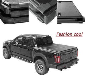 JDMSPEED Lock Hard Tri-Fold Tonneau Cover Fits For 2015-2019 Ford F-150 5.5ft Short Bed