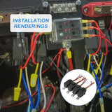 JDMSPEED 4x Heavy Duty 12V 40A Car Auto 5 Pins & Wire Relay Waterproof Plug Socket Set