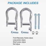 JDMSPEED 2X Fits 2007-2019 Chevrolet Silverado GMC Sierra 1500 Chrome Tow Hooks 84072462