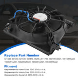 JDMSPEED Left AC Condenser Radiator Cooling Fan For Honda Civic 1.5 1.8 2.4L 2012-2015
