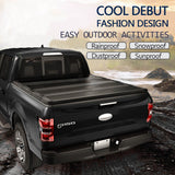 JDMSPEED 8FT Long Bed Lock Hard 3-fold Tonneau Cover For 2015-2019 FORD F-150