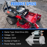 JDMSPEED New Starter 1209817 For CUB CADET KOHLER JOHN DEERE NH TORO 2409803 2409801