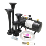 JDMSPEED 150DB 4 Trumpet Air Train Horn 150 PSI Air Compressor Kit For Car Truck 12V