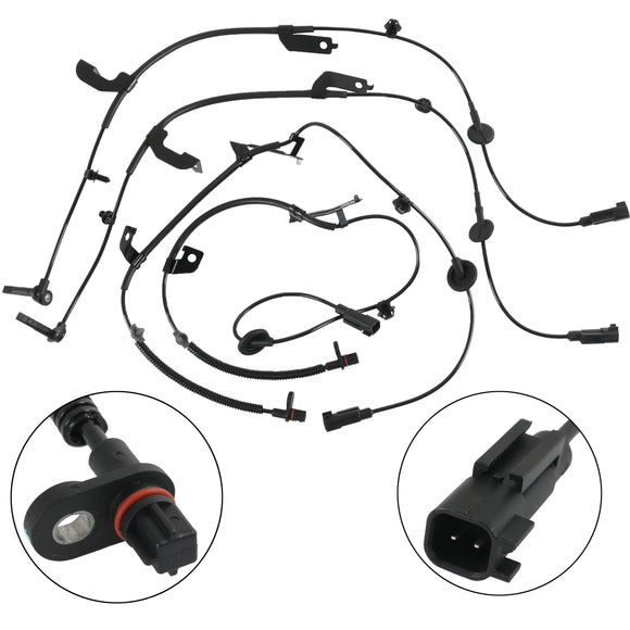 JDMSPEED 4pcs Front Rear Left Right ABS Speed Sensor For Jeep Compase Patriot Caliber FWD