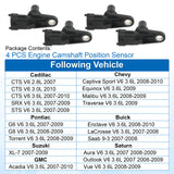 JDMSPEED 4pcs Engine Camshaft Position Sensor For Cadillac Saturn Chevrolet GMC Pontiac