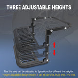 JDMSPEED Tire Step 300 lbs Max For Pickup Truck SUV Adjustable Tire Mounted Auto Step NEW