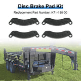 JDMSPEED NEW 4Pcs Trailer Axle Disc Brake Pad 10k 12k Kit K71-180-00 For Dexter Pad Set