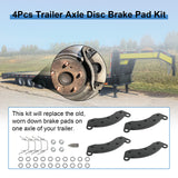 JDMSPEED NEW 4Pcs Trailer Axle Disc Brake Pad 10k 12k Kit K71-180-00 For Dexter Pad Set
