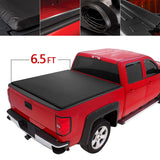 JDMSPEED Lock & Soft Roll Up Tonneau Cover For 04-14 Ford F-150 With 6.5ft / 78 inch Bed