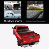 JDMSPEED Lock Roll Up Soft Tonneau Cover For 2010-2018 Ram 1500 2500 3500 6.5ft Short Bed