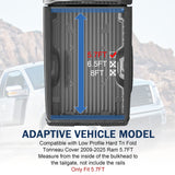 JDMSPEED Low Profile Hard 3 Fold Tri Fold Tonneau Cover 5.7FT For Ram 2019-2025