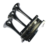 JDMSPEED CHROME LOUD 152DB 3 TRIPLE TRUMPET TRAIN AIR HORN METAL TRUCK/BOAT 12V or 24V