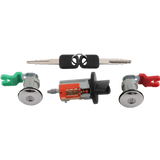 JDMSPEED Ignition Switch Lock Cylinder + 2X Door Lock Cylinder W/2 Logo Keys For Ford