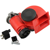 JDMSPEED New Nautilus Super Loud 12v Red Twin Auto Machine Air Horn 139dB Universal ATV