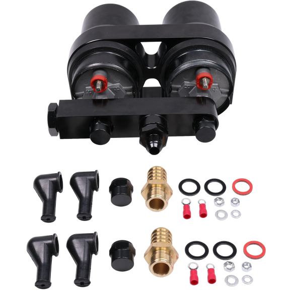 JDMSPEED 2x 300LPH External Fuel Pump 044 w/ Double Hole Fuel Pump Bracket 0580254044