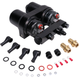 JDMSPEED 2x 300LPH External Fuel Pump 044 w/ Double Hole Fuel Pump Bracket 0580254044