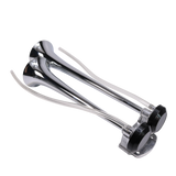 JDMSPEED Loud Dual Trumpet Train Air Horn System Kit Car/Truck/Boat 12V Chrome Color