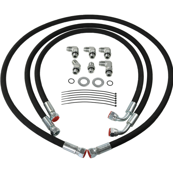 JDMSPEED Transmission Cooler Lines For 06-10 Chevy/GMC 6.6L Duramax Diesel w/ Adapters