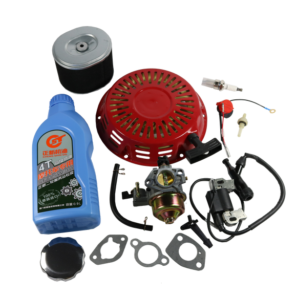 JDMSPEED For Honda GX390 GX340 Recoil Carburetor Ignition Coil Spark Plug Air Filter Kit