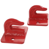 JDMSPEED Pack Of (2) 3/8" Bolt On Grab Hooks For Loader Tractor Bucket Heavy Duty Steel