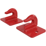 JDMSPEED Pack Of (2) 3/8" Bolt On Grab Hooks For Loader Tractor Bucket Heavy Duty Steel