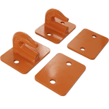 JDMSPEED NEW 2 Set Heavy Duty 3/8" Bolt On Grab Hooks For Loader Tractor Bucket Orange