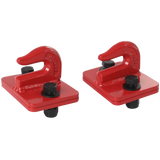 JDMSPEED Pack Of (2) 3/8" Bolt On Grab Hooks For Loader Tractor Bucket Heavy Duty Steel
