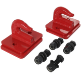 JDMSPEED Pack Of (2) 3/8" Bolt On Grab Hooks For Loader Tractor Bucket Heavy Duty Steel