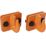 JDMSPEED NEW 2 Set Heavy Duty 3/8" Bolt On Grab Hooks For Loader Tractor Bucket Orange