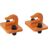 JDMSPEED NEW 2 Set Heavy Duty 3/8" Bolt On Grab Hooks For Loader Tractor Bucket Orange