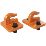 JDMSPEED NEW 2 Set Heavy Duty 3/8" Bolt On Grab Hooks For Loader Tractor Bucket Orange