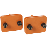 JDMSPEED NEW 2 Set Heavy Duty 3/8" Bolt On Grab Hooks For Loader Tractor Bucket Orange