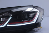 JDMSPEED Pair Front LED Headlight For 2013-18 Volkswagen VW Golf 7 w/ Sequence Indicator