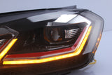 JDMSPEED Pair Front LED Headlight For 2013-18 Volkswagen VW Golf 7 w/ Sequence Indicator
