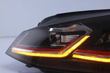 JDMSPEED Pair Front LED Headlight For 2013-18 Volkswagen VW Golf 7 w/ Sequence Indicator