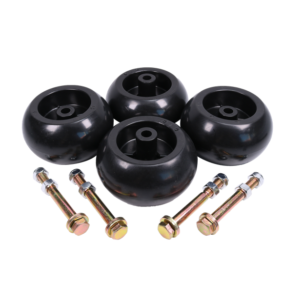 JDMSPEED (4) Hustler Mower Deck Wheel Fits Raptor SD, Super Z, Hustler Sport, FasTrak SD