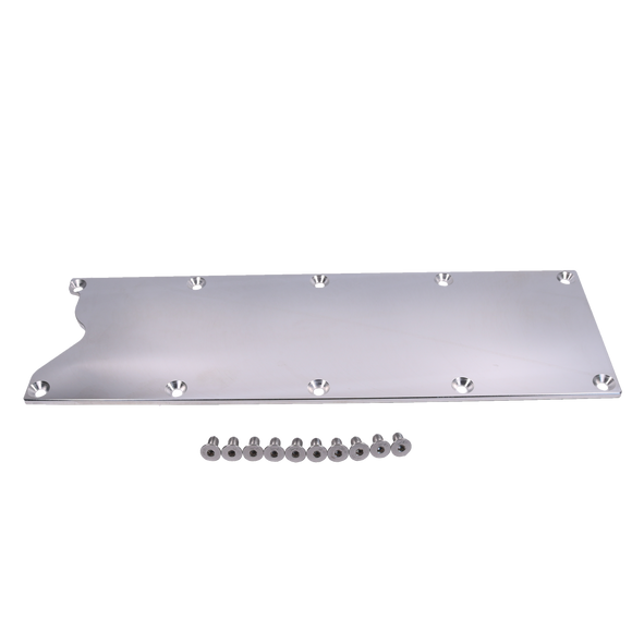 Aluminum Valley Pan Cover With Gasket & Bolts For GM Gen III LS Engines (97-07 Chevy) – Deletes Knock Sensors