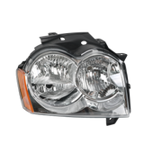 JDMSPEED Pair Headlights Chrome Lamps 4-Door NEW For Jeep 2005-2007 Grand Cherokee