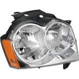 JDMSPEED Pair Headlights Chrome Lamps 4-Door NEW For Jeep 2005-2007 Grand Cherokee