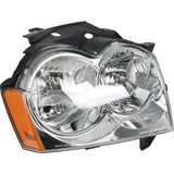 JDMSPEED Pair Headlights Chrome Lamps 4-Door NEW For Jeep 2005-2007 Grand Cherokee