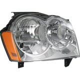JDMSPEED Pair Headlights Chrome Lamps 4-Door NEW For Jeep 2005-2007 Grand Cherokee