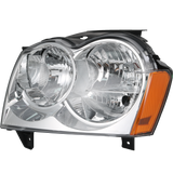 JDMSPEED Pair Headlights Chrome Lamps 4-Door NEW For Jeep 2005-2007 Grand Cherokee