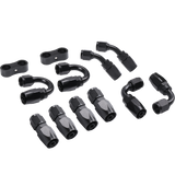 JDMSPEED AN6-6AN 3/8 Fitting Stainless Steel Nylon Braided Oil Fuel Hose Line Kit 20FT