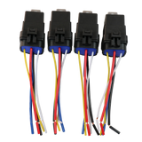 JDMSPEED 4x Heavy Duty 12V 40A Car Auto 5 Pins & Wire Relay Waterproof Plug Socket Set