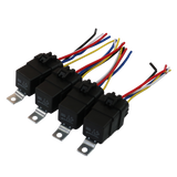 JDMSPEED 4x Heavy Duty 12V 40A Car Auto 5 Pins & Wire Relay Waterproof Plug Socket Set