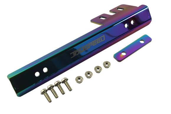 JDMSPEED Neo Chrome Universal Front Bumper License Plate Bracket Relocator Holder Bar
