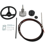 JDMSPEED  16 Feet Boat Rotary Steering System Outboard Kit Marine With 13.5" Wheel SS13716