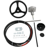 JDMSPEED  16 Feet Boat Rotary Steering System Outboard Kit Marine With 13.5" Wheel SS13716