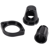 JDMSPEED Black Water Neck 90 1.5" Billet Swivel Thermostat Housings Fits For GM LS Engine